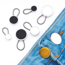 바지 허리 늘리기 요술 단추 줄이기 매직 후크 훅줄여보게 청 치마 조절 고리, 블랙-대형, 1개