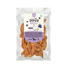 웰랩 강아지 수제간식, 1개, 100g, 닭안심살슬라이스(블루베리) 1개, 100g, 닭안심살슬라이스(블루베리)