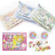 어린이집 유치원 생일 선물 답례품 구디백 어린이 아동 유아 키즈 슬라임 만들기 4개 + 보관용지퍼팩 4개, 혼합색상, 1개