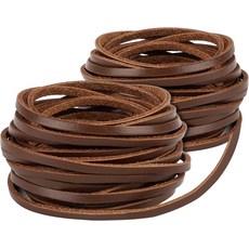 10야드 플랫 정품 가죽 코드 3mm4mm5mm 사용 가능 리얼 스트립 천연 끈 보석 제작용 땋은 목걸이 도구 공예품탄 3mm, Dark Brown, 5mm