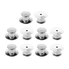 금속 잠금 핀 백 10개 원형 핀 키퍼 잠금 클래스 필요 없음 도구 배지 휘장 핀 백 교체, 실버