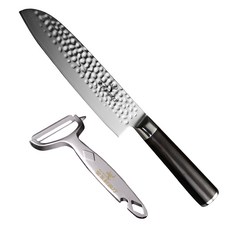 【金門金永利】SK8龍紋捶打大馬士革鋼 三德刀17cm (送鋅合金刨刀), 1個