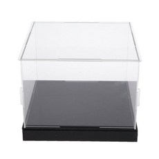 shangren 투명 아크릴 디스플레이 케이스 수조 상자 큐브 주최자 스탠드 액션 피규어/장난감/수집용 방진 보호 쇼케이스, 20x30x15cm, 클리어, 1개