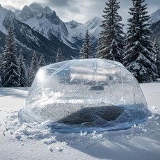 투명 돔 텐트 글램핑 캠핑 쉘터 겨울 설원 야외 숙박 천막, 3-4인(S), 3-4인(S), 1개