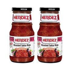 에르데스 로스팅 살사 로하 (중간 매운맛) 425그램 (2개 팩) Herdez Roasted Salsa Roja (Medium) 15 oz (Pack of 2), 445.09g, 2개