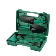 園藝種植工具套裝 盆栽修剪鏟子噴水壺, 1個, 綠色5件套