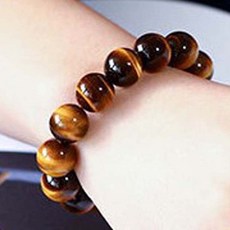 호안석 팔찌 10mm 염주 행운 원석 패션 건강, 1개