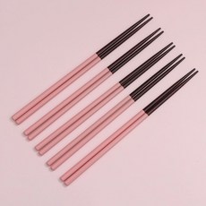 젓가락 나무 세트 2쌍 일본식, 드리미 핑크 우드 젓가락 4쌍, 1개