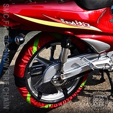 초간편장착 직물 스노우체인 배달 오토바이 체인 스쿠터용, 1개