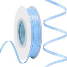 리에본 포장 리본끈 선물포장 얇은 리본, 1개, 43m, 스카이블루
