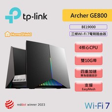 TP-Link Archer GE800 BE19000 Wi-Fi 7 三頻電競路由器，10G連接埠，極速穩定，暢玩遊戲, 1個