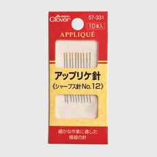 크로바 아플리케 바늘 얇은바늘 수예 퀼트 아플리케용 손바늘 12호 57-331, 1세트