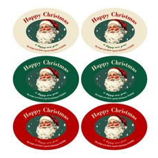EGMI 크리스마스 성탄절 선물 포장 데코 스티커 산타 시리즈 3종 60P, 1세트