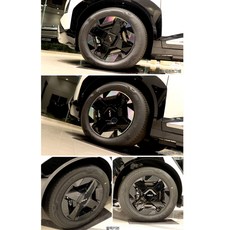 [비브랜드] 피그파인더 18인치 휠 전용 스티커 인테리어 DIY 기스 흠집 보호 커버 튜닝 용품 2025 EV5 호환, EV5_18인치휠스티커(RGB카본_한대분), 1개