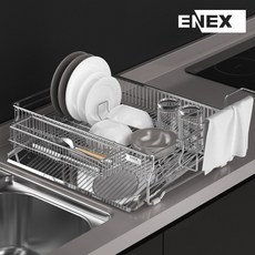 에넥스 올스텐 304 식기건조대 1단 컵건조대 싱크선반, 측면형, 1개, 단품