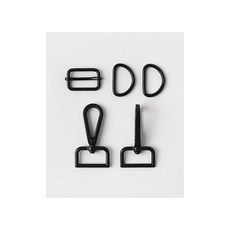 퀼트스타 가방연결고리 세트 25mm_블랙, 1개, 블랙