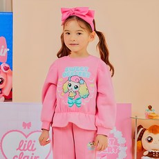 Lili Clair 女童奇妙萌可Provence寬鬆家居服刷毛大學T