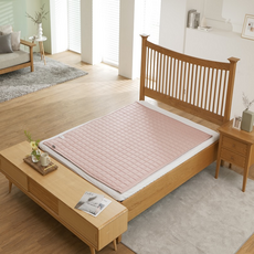 일월 아이순 순면 온열 전기매트 4 컬러, 핑크, 싱글(90 x 180 cm)