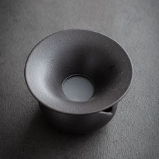 茶濾 茶葉過濾網 茶具漏斗 茶漏 茶隔 陶瓷過濾器 茶道配件, 禪風黑