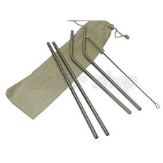 寶貝玩具屋 304不鏽鋼環保吸管 (直管/彎管/清潔刷/布套), 1個