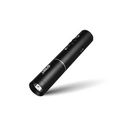GREENON USB電子哨手電筒(GS360) 電子口哨 120分貝 夜間防身 交通指揮 運動比賽, 黑色, 1個