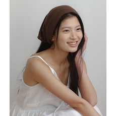 라미네즈 LAMINEZ 펀칭 코튼 스카프 - 브라운