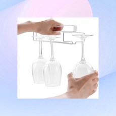 선반하단용 철제와이어 와인잔거치대 공간활용 와인잔걸이 보관랙, 1개
