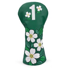 골프 클럽 커버 여성 남성 골퍼 블루밍 플라워가 있는 그린 드라이버 헤드커버는 최대 460CC에 적합 여성을 위한 훌륭한 선물 (드라이버 커버), 드라이버 커버