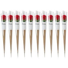 Popofancy 牛皮紙香皂玫瑰花 10p, 紅色