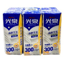 光泉牛奶 光泉牛乳 光泉高鈣牛乳 光泉高鈣牛奶, 1個, 高鈣牛乳無加糖/保久乳 200ml*6瓶