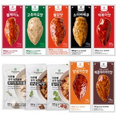 다온햄 소스 닭가슴살 10종 혼합 맛보기, 30개, 100g