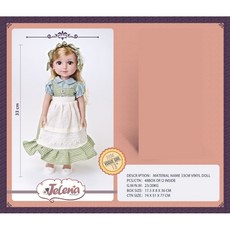 環保搪膠精美娃娃時尚玩具禮物, A款33公分搪膠娃娃【opp袋裝】, 1個