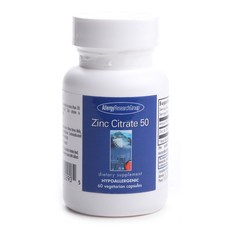 Allergy Research Group 檸檬酸鋅素食膠囊, 60顆, 1罐