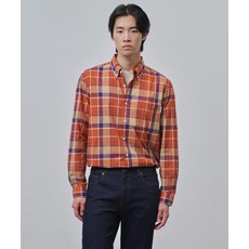 매장정품 빈폴 BEANPOLE MEN 펜포켓 멀티체크 셔츠 오렌지 BC4864C138 212777