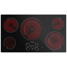 전기 쿡탑 버너 유리 또는 12인치 스토브 세라믹 플러그인 조리대 내장 110V 120V, 5 Burners 36 Inch Knob & Touch