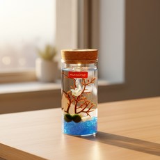 굿땡샵 마리모 LED 유리병 수생식물
