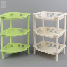 해소미 조립식 3단 선반 주방코너선반, 삼각 - 화이트