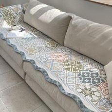 Forte 可水洗提花6人座沙發墊, 藍綠色