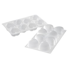 Silikomart 8連球型冰淇淋模 36.163.87.0065, 白, 1個