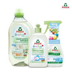 프로쉬 베이비 3종 (젖병세정제+얼룩제거제+액상 세탁세제), 2.3L, 1세트