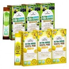 유기농 올레샷 100% 올리브오일 3개 + 레몬즙 스틱, 140ml