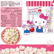 MiiGA 玉山碾米 益生菌米餅 纖米粒 Hello Kitty 蘋果口味 8g, 1個, 凱蒂貓 / 蘋果米心星 / 4272