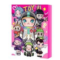 신제품 POPMART 버블 마트 24 선물 크리스마스 블라인드 박스 트렌디한 장난감 피규어 귀여운 장식품, 버블 마트  모델 A  + 비행기 상자