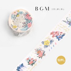BGM 燙金 金箔和紙膠帶 花與水滴, 1個