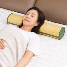 대나무 바디필로우 시원한 어르신 롱쿠션 안고자는 베개, 원통형 죽부인(중형17X90)