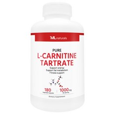 [미국번개배송] 착한명품 마이라이프 내추럴스 엘카르니틴 타르트레이트 1000mg 180 야채캡슐, 180정, 1개