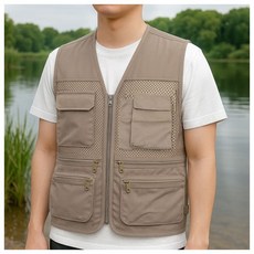 초경량 메쉬 레저 조끼 XL(브라운)