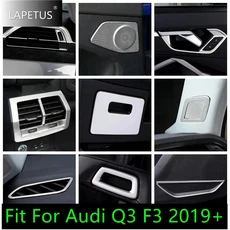 아우디 Q3 F3 2019-2024 실버 A필러 도어 스피커 리프트 버튼 에어컨 콘센트 팔걸이 패널 커버 트림 호환, 앞 공기 배출구