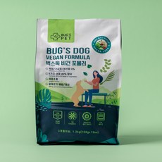 벅스펫 벅스독 비건포뮬러 1.2kg 저단백 저지방 강아지 췌장 심장 다이어트 비건사료, 1개
