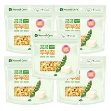네츄럴코어 콩콩 두부칩 인절미 60g 바삭한 강아지간식, 인절미맛, 5개